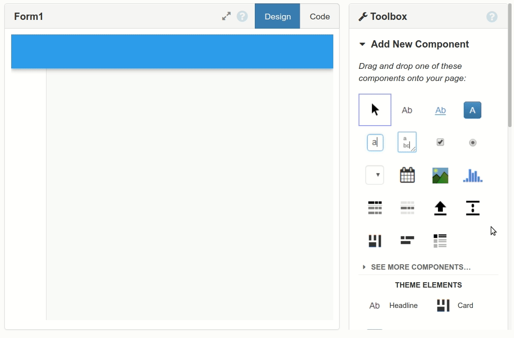 Building a simple UI with drag and drop