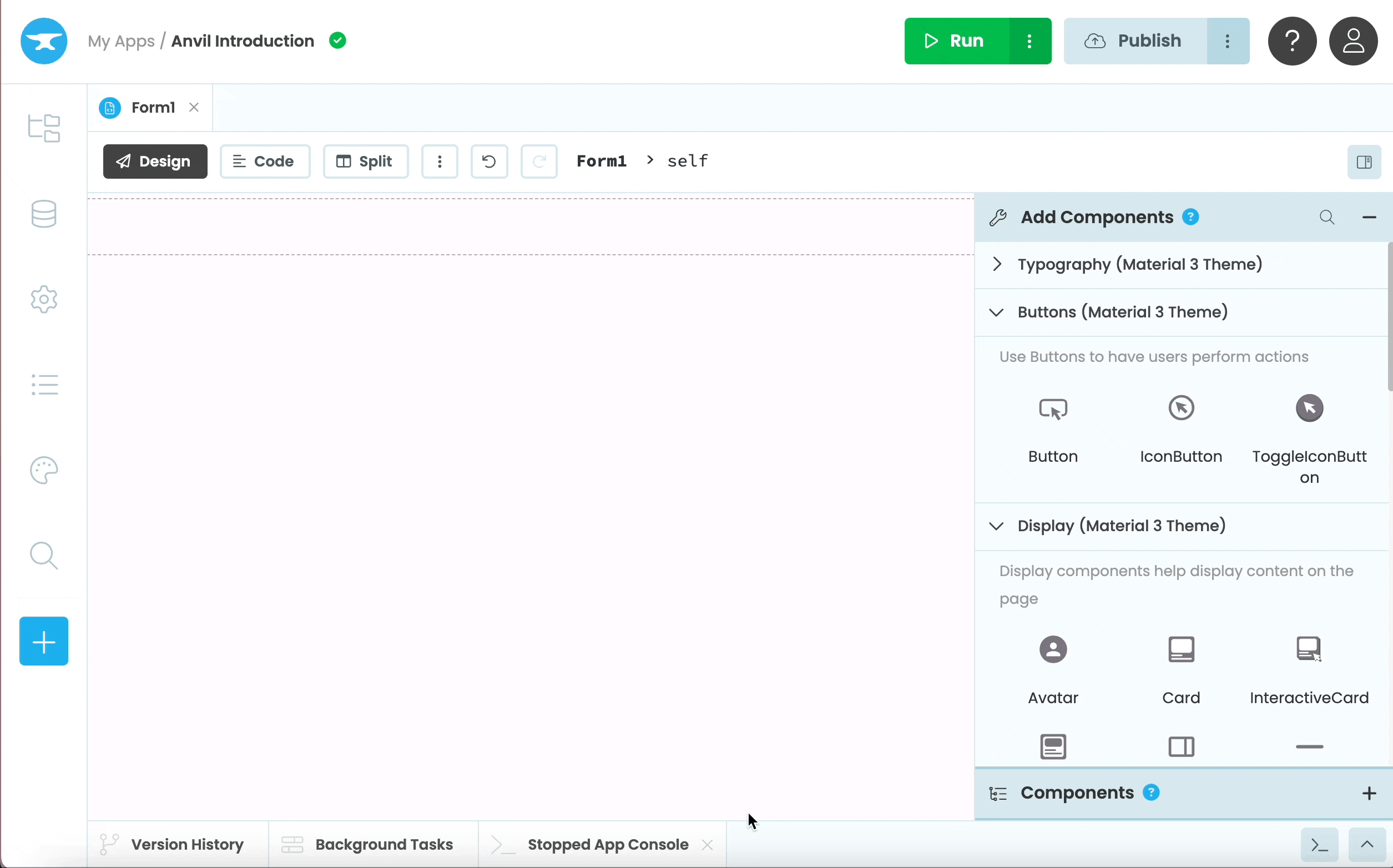 Building a simple UI in Anvil