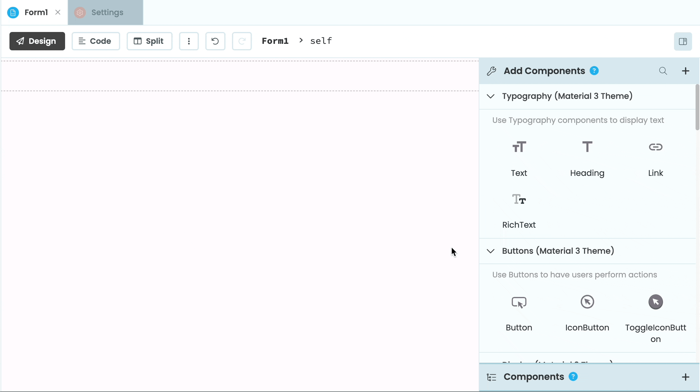 Dragging and dropping a Heading component from the Toolbox then changing its text to 'Uber Pickups in NYC'