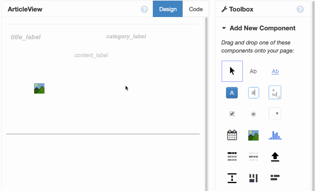 Adding data bindings to the ArticleView Form