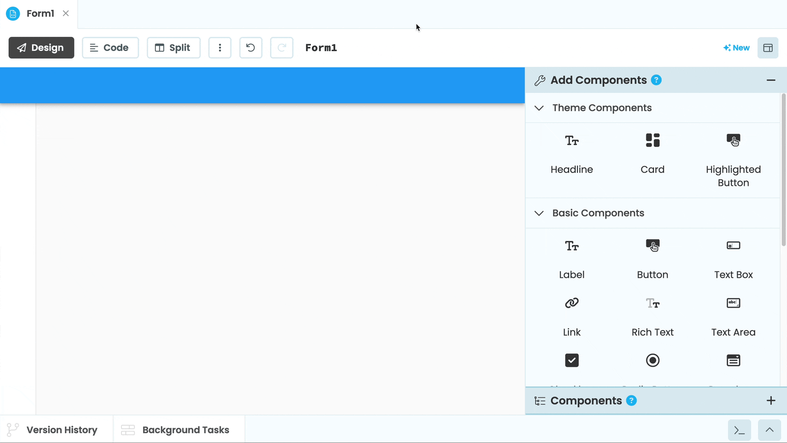 Dragging and dropping components to make the UI of an Anvil app