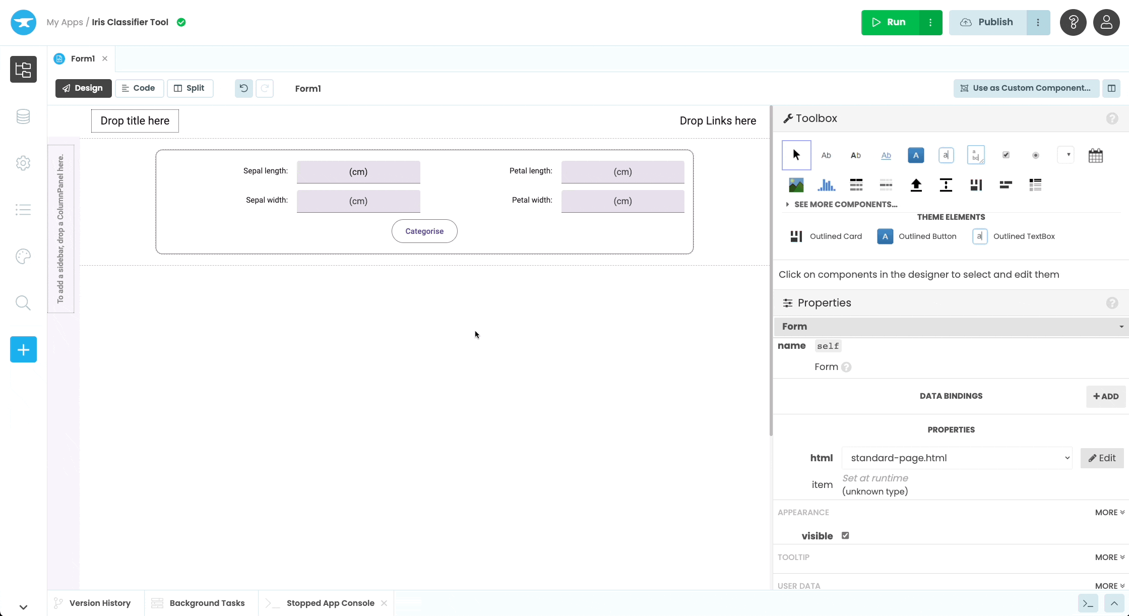 Adding the Species label to our UI