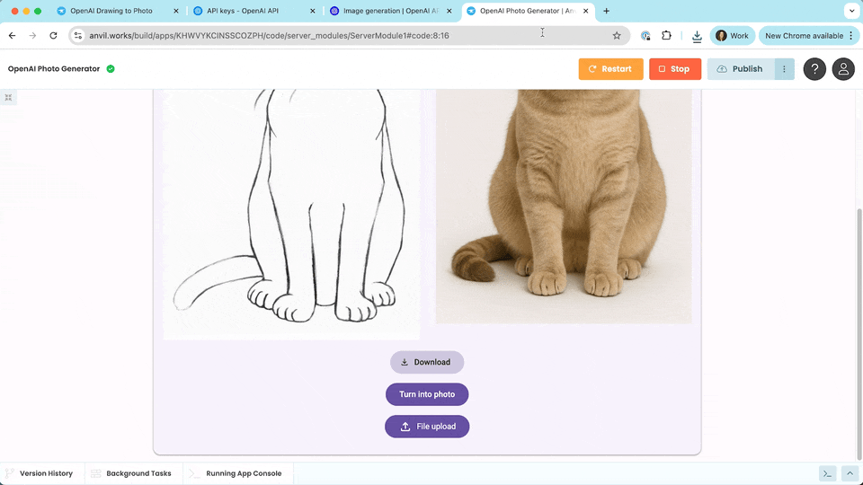 Publishing the app