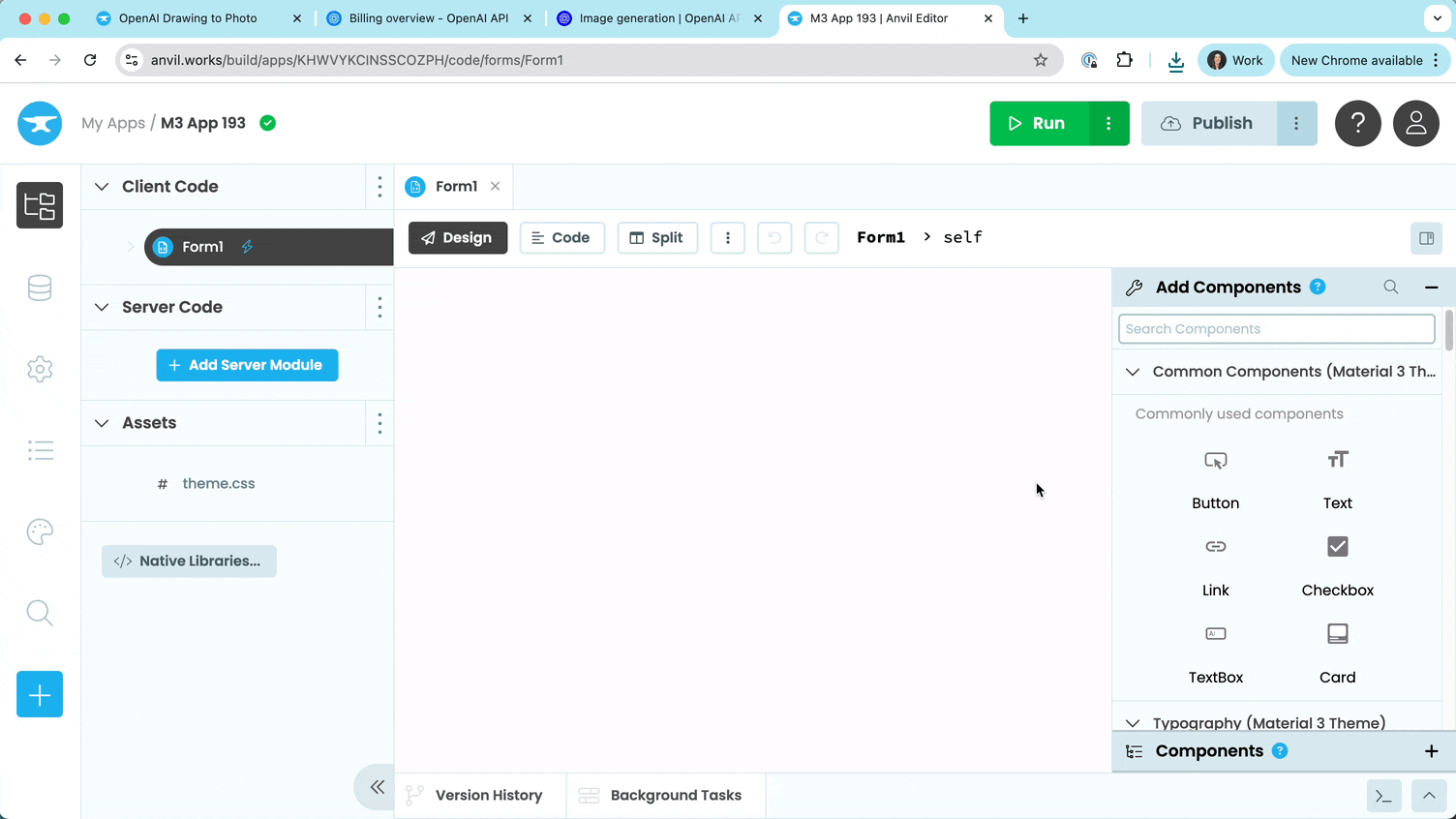 Renaming Form1 to MainForm and changing the name of the app to 'OpenAI Image Generator'