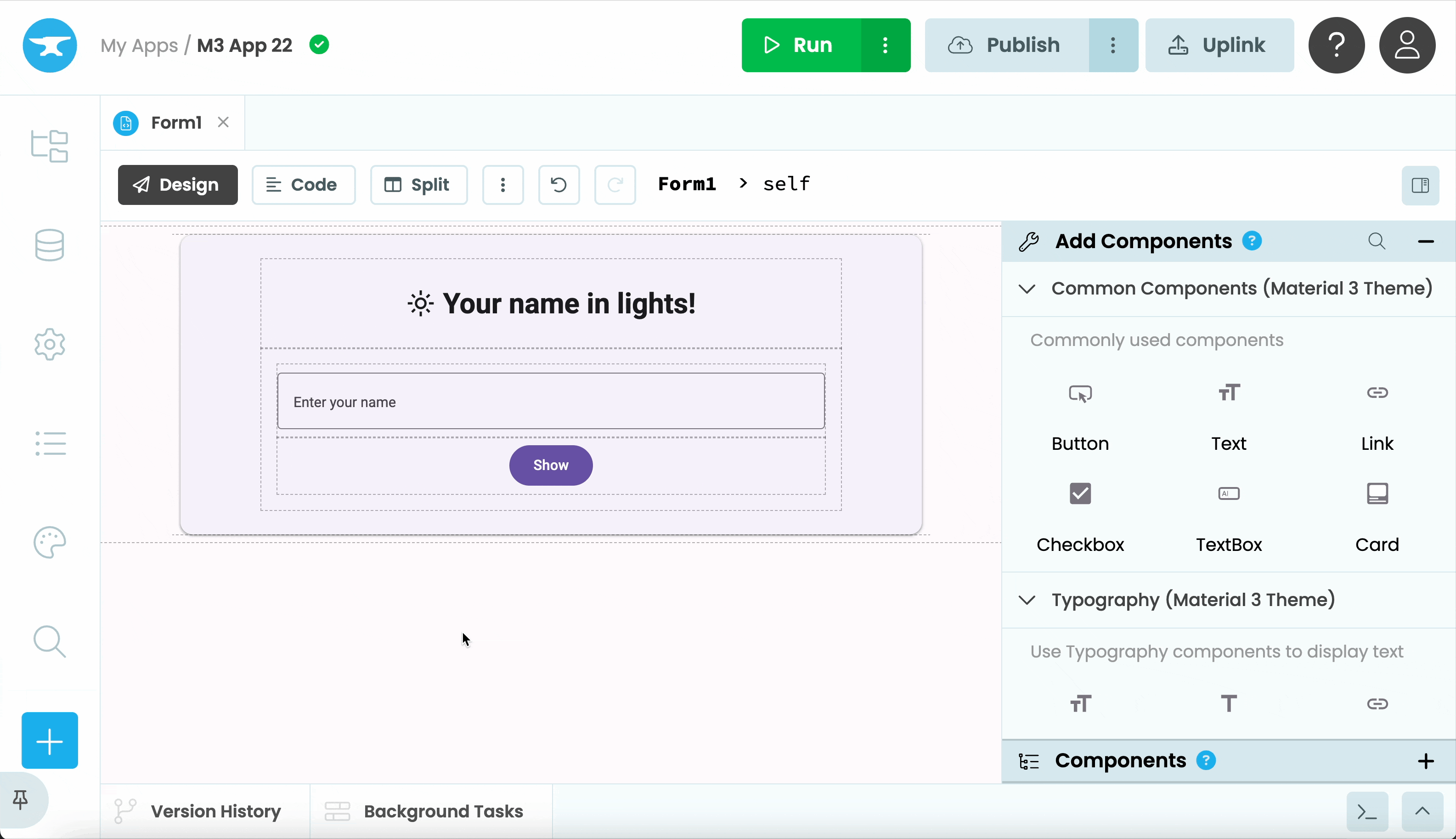 Adding an onClick event to show_button