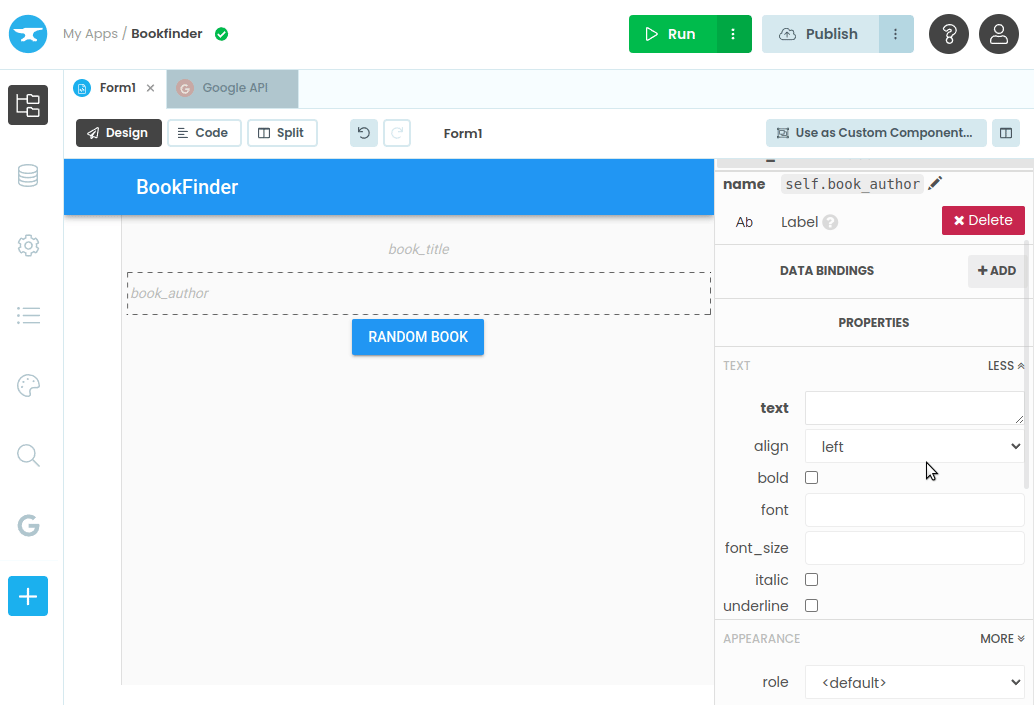 Drag two new labels on